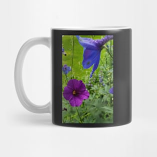 Purple and blue flowers Mug